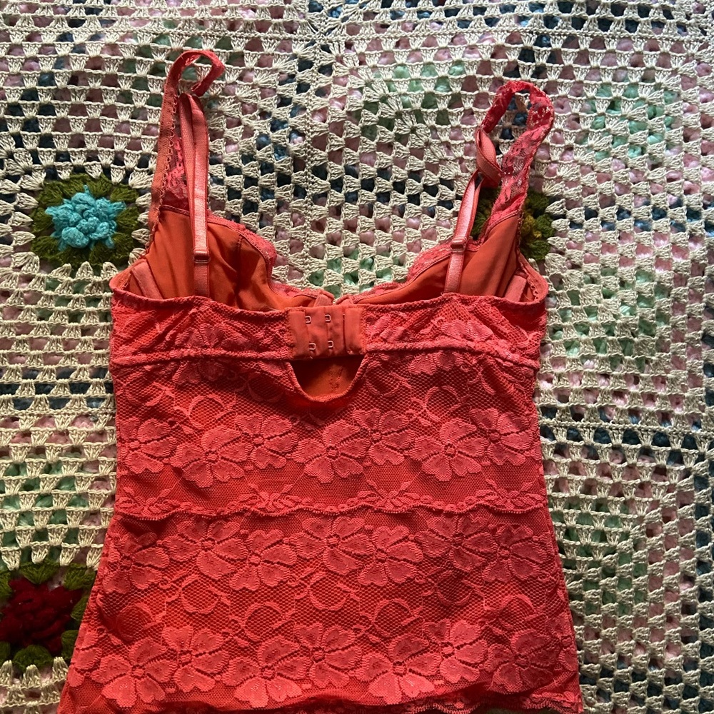 Marciano coral Floral Lace bustier - Picture 8 of 9